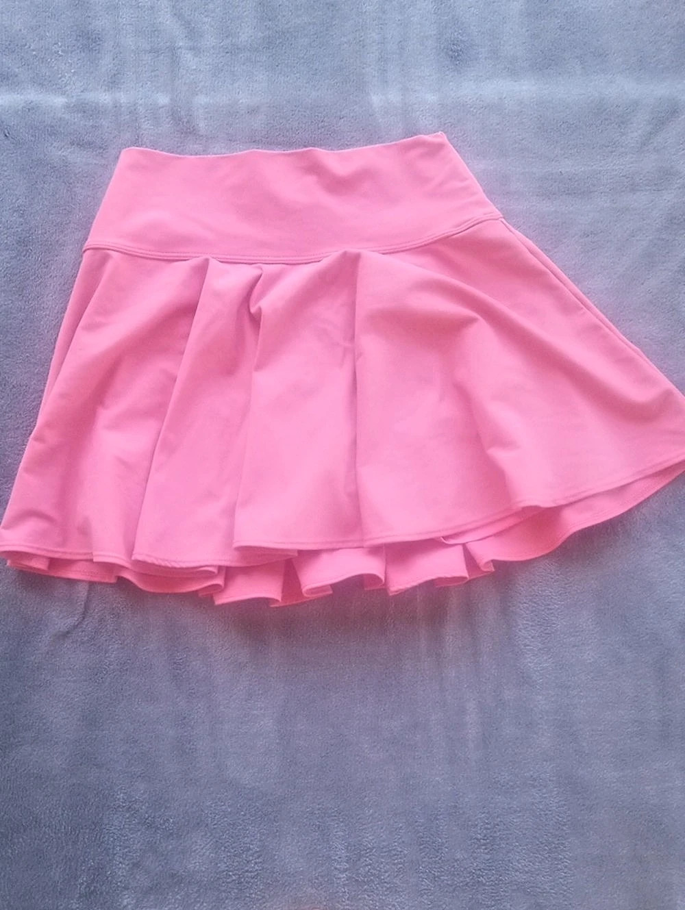 Pinspark Women's Pleated Tennis Skirt with Built-In Shorts Pink XS